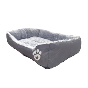 D-Art Collection Size M Cotton Pet Cat/Dog Soft Bed in Gray Finish