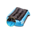 D-Art Collection Size L Cotton Pet Cat/Dog Soft Bed in Blue Finish