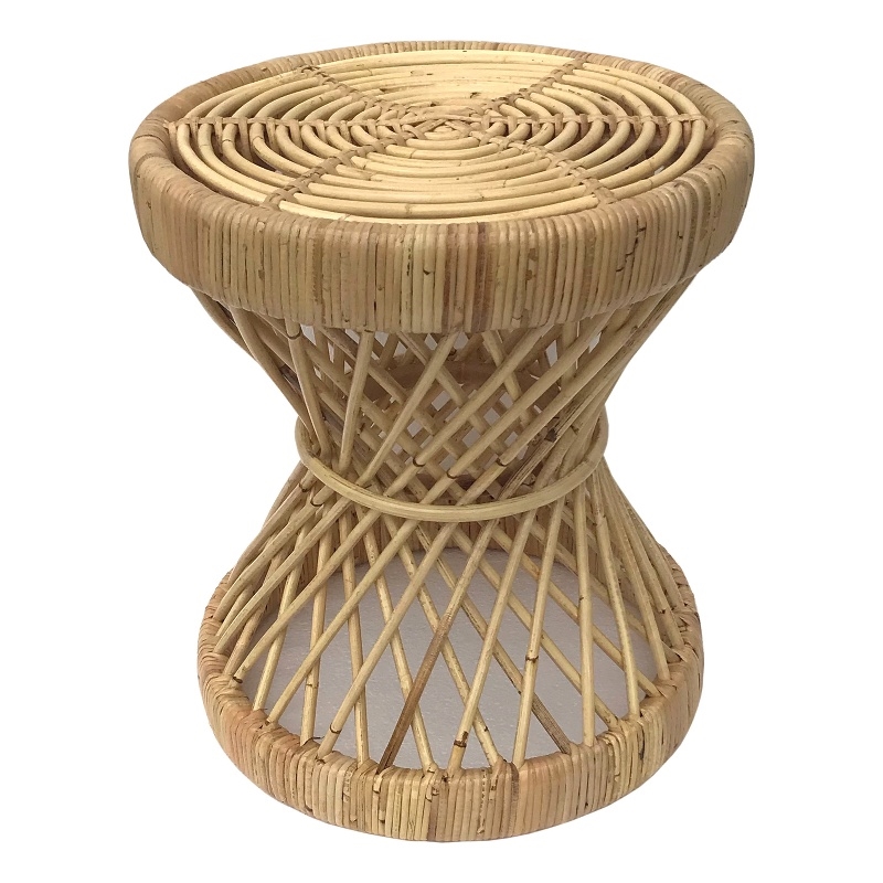D-Art Collection Rattan Twisted Table Handmade Accent Table