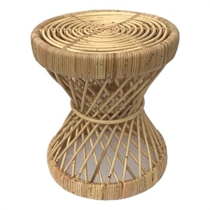 D-Art Collection Rattan Twisted Table Handmade Accent Table
