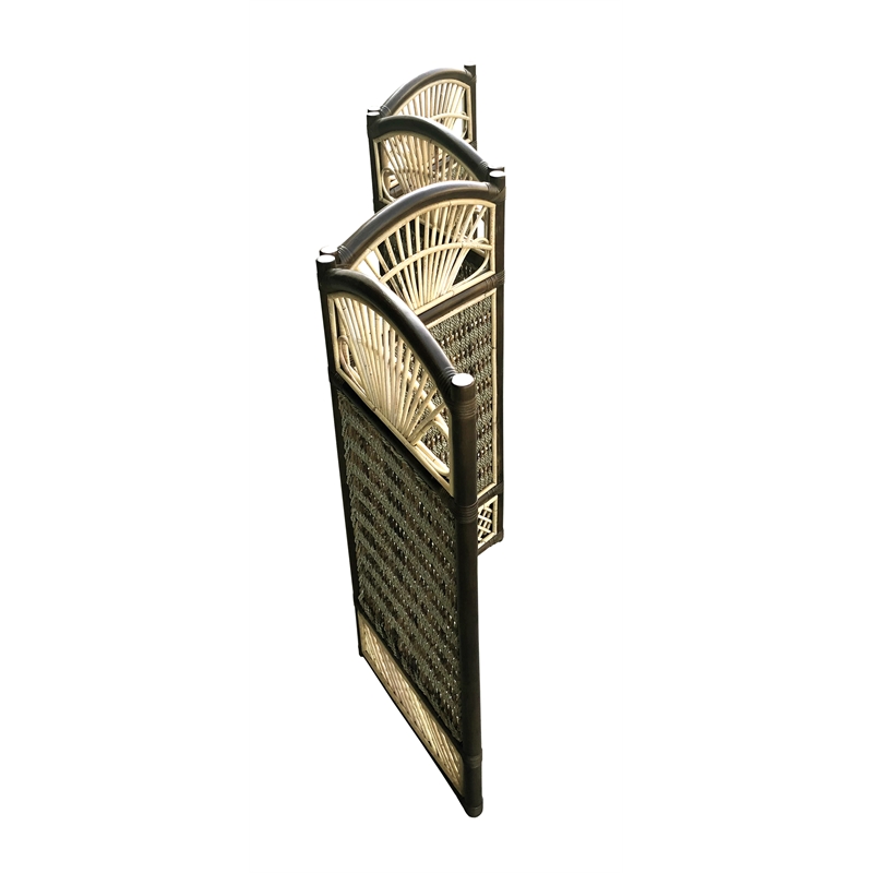 D-Art Collection Half Seagrass Divider Handmade Room Divider