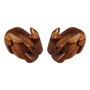 D-Art Collection Rabbit Mini Statue SET 2 pcs pcs Handmade Figurine