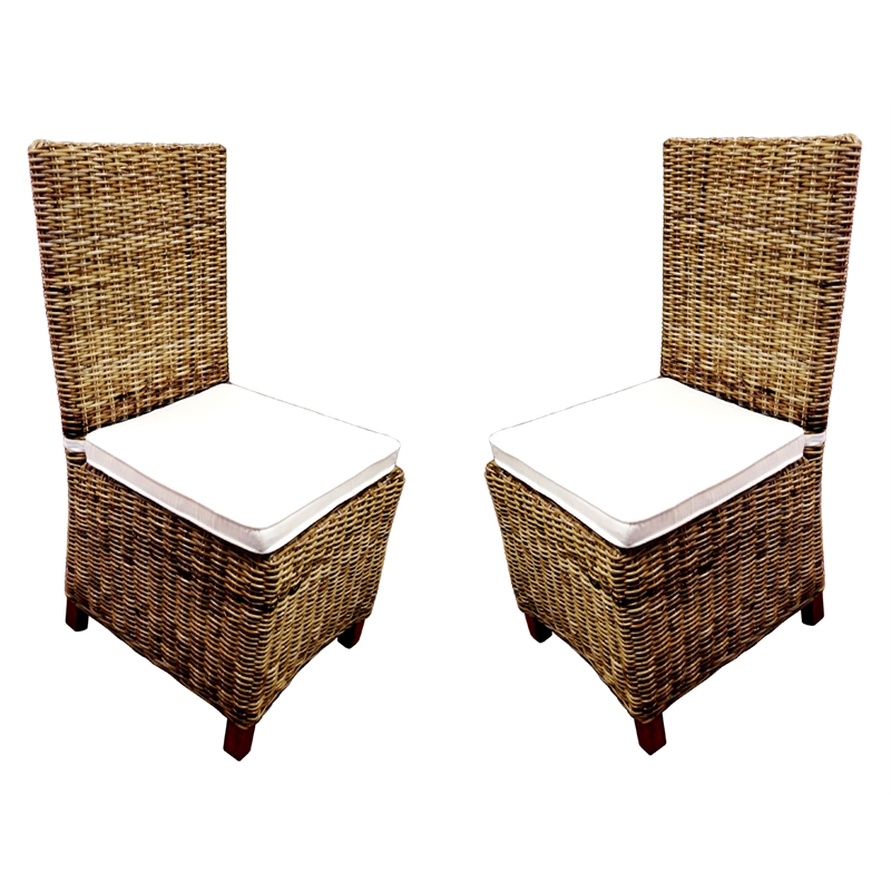 Capital Rect Dining 7pc Set with Rattan Chairs