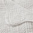 Madison Park Fabric Oversized Quilted Throw with Scalloped Edges in White
