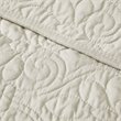 Madison Park Traditional Fabric Oversized Quilted Throw in Ivory