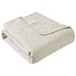 Madison Park Traditional Fabric Oversized Quilted Throw in Ivory