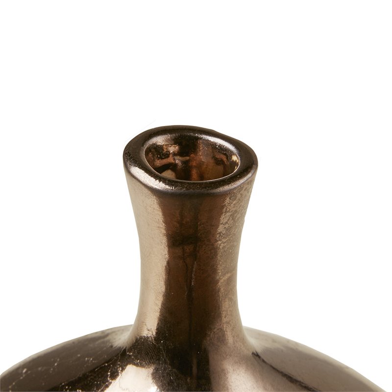 Madison Park Signature 3-Piece Transitional Ceramic Vase Set in Bronze