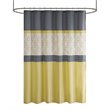 510 Design Donnell Transitional Microfiber Shower Curtain in Yellow/Gray