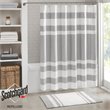 Madison Park Traditional Polyester Fabric Spa Waffle Shower Curtain in Gray