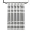 Madison Park Traditional Polyester Fabric Spa Waffle Shower Curtain in Gray