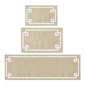 Madison Park 20x30&quot Modern 100 Percent Cotton Tufted Rug in Brown