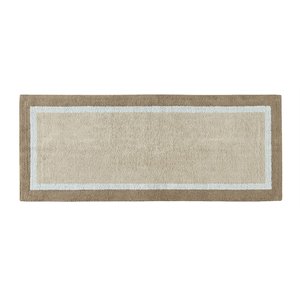 Madison Park 24x60&quot Transitional 100 Percent Cotton Tufted Bath Rug in Brown