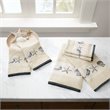 Madison Park 6-Piece Coastal Cotton Jacquard Towel Set w/ Embroidery in Beige