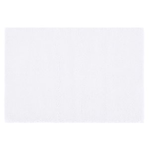 Madison Park Signature Marshmallow 20x24&quot Modern Fabric Bath Rug in White