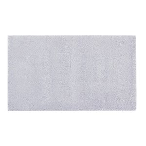 Madison Park Signature Marshmallow 24x40&quot Modern Fabric Bath Rug in Gray
