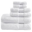 Madison Park Signature 6-Piece Transitional Cotton Bath Towel Set in White