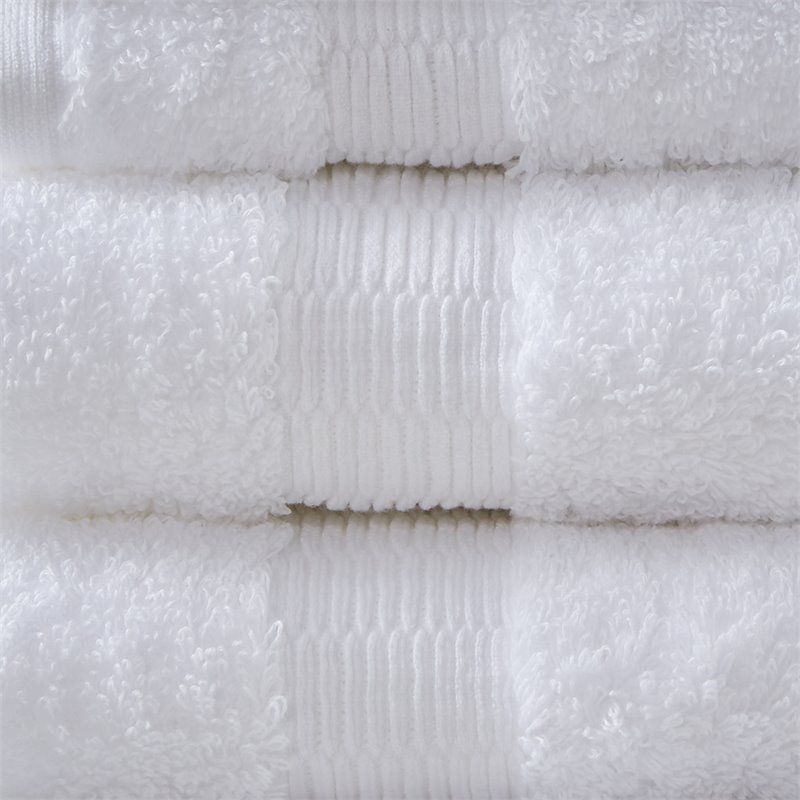 Madison Park Signature Luce 6-Piece Egyptian Cotton Towel Set in White