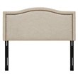 Madison Park Nadine Fabric and Wood King Headboard in Natural