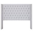 Madison Park Amelia Transitional Fabric and Wood Queen Headboard in Gray