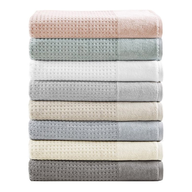 Madison Park 6-Piece Modern 100 Percent Cotton Towel Set in Gray