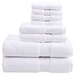 Madison Park Signature 8-Piece Modern Cotton Towel Set in White
