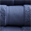 Madison Park Signature 8-Piece Modern Cotton Towel Set in Dark Blue