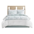 Harbor House Maya Bay 4-Piece Coastal Cotton Comforter Bedding Set in White