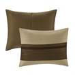 Madison Park Palmer 7-Piece Polyester Faux Suede Comforter Set in Natural