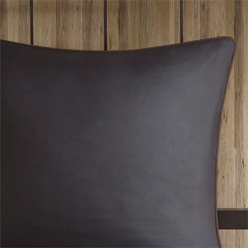 Woolrich 8-Piece Polyester Printed Oversized Bitter Creek Comforter Set in Brown