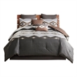 Woolrich 8-Piece Polyester Printed Oversized Bitter Creek Comforter Set in Brown
