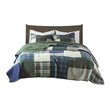 Woolrich 3-Piece Farmhouse 100 Percent Cotton Mill Creek Quilt Mini Set in Green