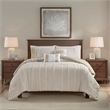 Harbor House Anslee 3-Piece Cotton Yarn Dyed Tufted Comforter Set in Brown