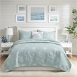 Harbor House Seaside Cotton Percale Coverlet Set with Embroidery in Green