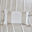 Harbor House Anslee Oblong Faux Linen Cotton Embroidered Pillow in Brown