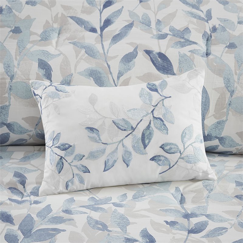 Madison Park Essentials Sofia 6-Piece Polyester Comforter Set in Blue