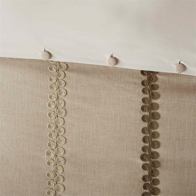 Madison Park Signature 9-Piece Cotton Chateau Comforter Set in Beige