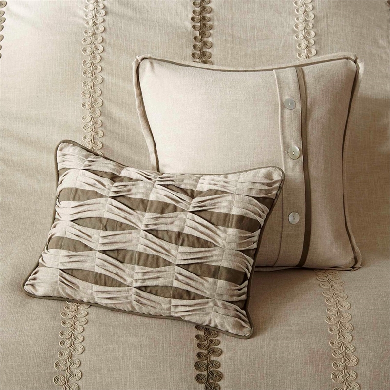 Madison Park Signature 9-Piece Cotton Chateau Comforter Set in Beige