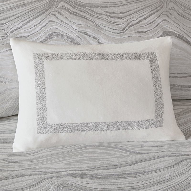 Madison Park Signature 8-Piece Cotton Hollywood Glam Comforter Set in White