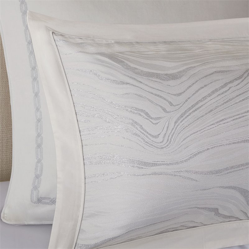 Madison Park Signature 8-Piece Cotton Hollywood Glam Comforter Set in White