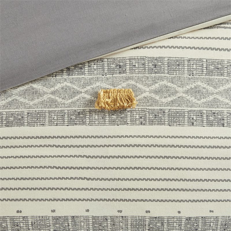 INK+IVY Cody 3-Piece Cotton Comforter Set w/ 2 Matching Shams in Gray