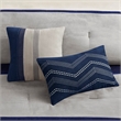 Madison Park Palisades 7-Piece Polyester Microsuede Comforter Set in Blue