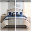 Madison Park Palisades 7-Piece Polyester Microsuede Comforter Set in Blue