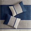 Madison Park Palisades 7-Piece Polyester Microsuede Comforter Set in Blue