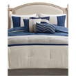Madison Park Palisades 7-Piece Polyester Microsuede Comforter Set in Blue
