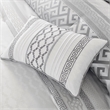 Madison Park Bennett 7-Piece Polyester Jacquard Comforter Set in Gray/Silver