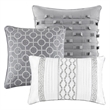 Madison Park Bennett 7-Piece Polyester Jacquard Comforter Set in Gray/Silver