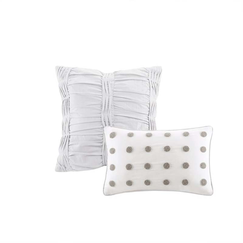 Urban Habitat Brooklyn 5-Piece Farmhouse Cotton Jacquard Duvet Cover Set - Ivory