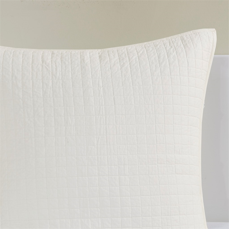 Urban Habitat Brooklyn 5-Piece Farmhouse Cotton Jacquard Duvet Cover Set - Ivory