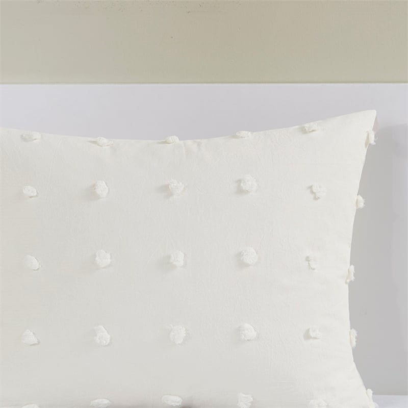 Urban Habitat Brooklyn 5-Piece Farmhouse Cotton Jacquard Duvet Cover Set - Ivory