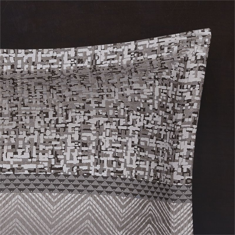 Madison Park Rhapsody 7-Piece Polyester Jacquard Comforter Set in Gray/Taupe